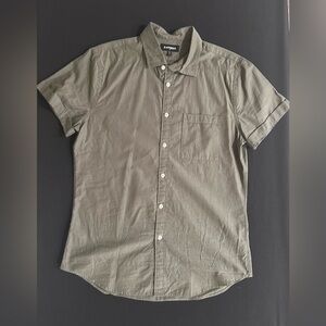 Express Green Casual Button Down Shirt